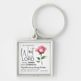 Chaveiro Isaiah 40:31 Aqueles que esperam na Lorde Flor