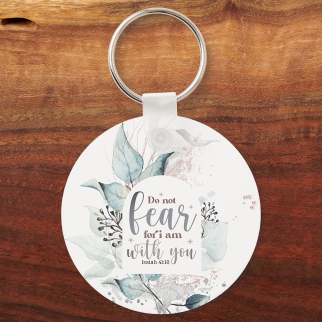 Chaveiro Isaiah 41:10 Não tema que eu esteja com você Bíbli (Frente)