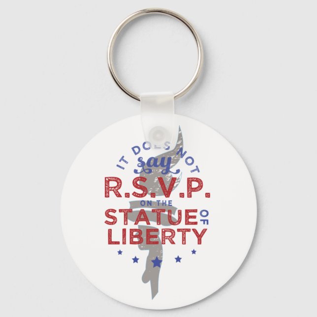 Chaveiro Isso Não Diz RSVP na Estátua da Liberdade (Frente)