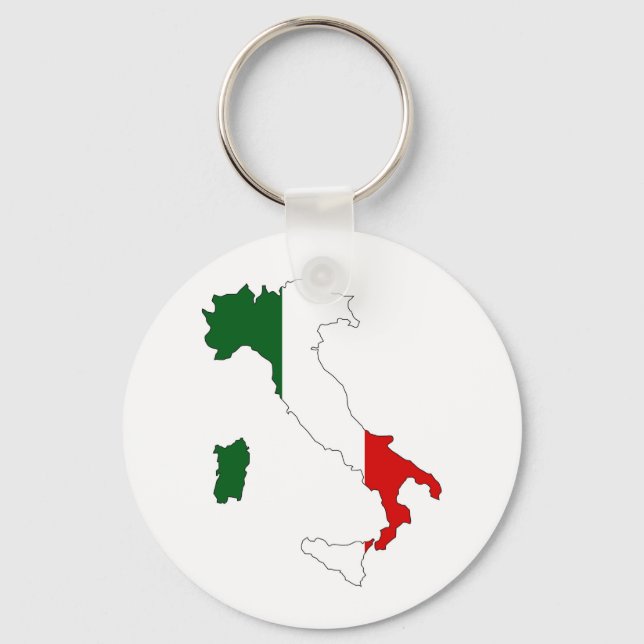 Chaveiro itália country flag map forma italiana (Frente)