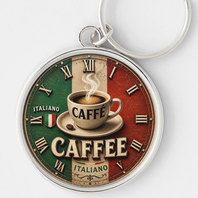 Chaveiro Italian Coffee Rustic Kitchen Vintage Espresso (Frente)