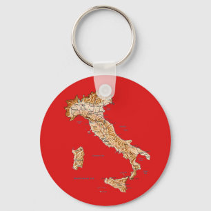 Chaveiro Italy Map Keychain