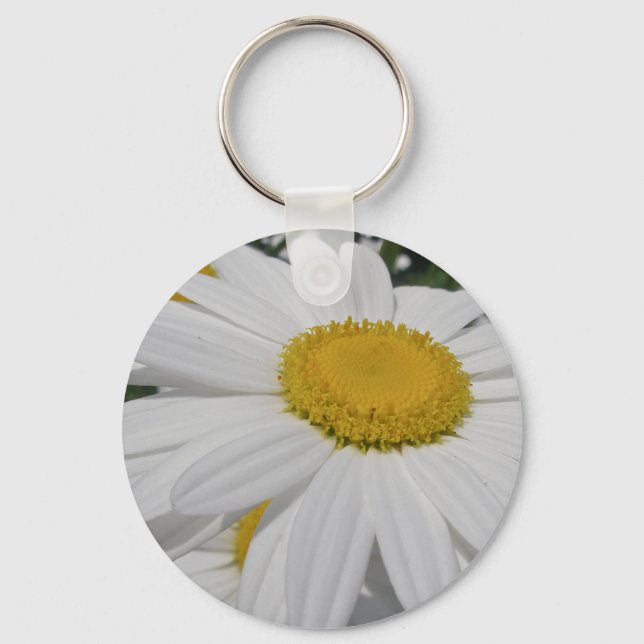 Chaveiro Itens Florais De Oxeye Daisy Wildflower (Frente)