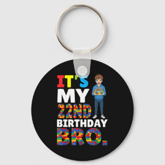 Chaveiro Its My 22nd Birthday Bro Boy Cake Building Blocks 