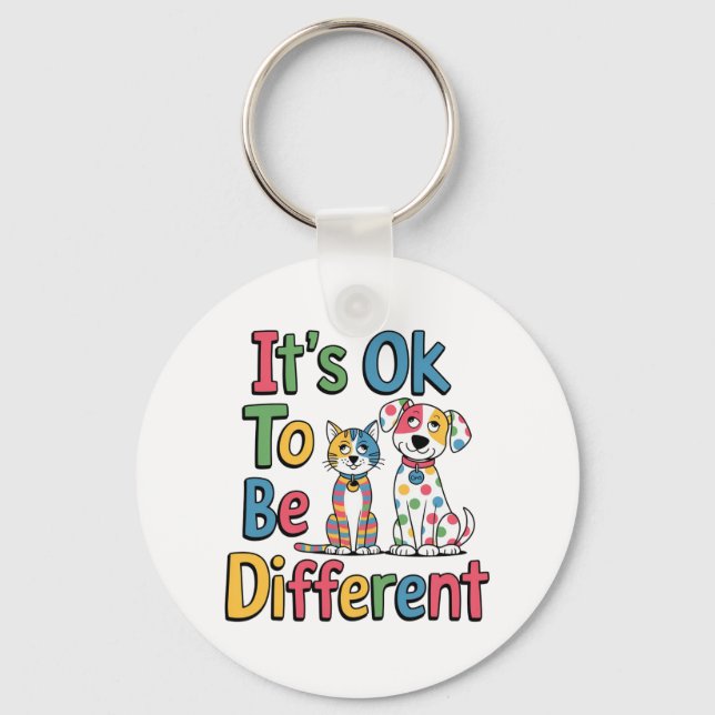 Chaveiro It's ok to be different (Frente)