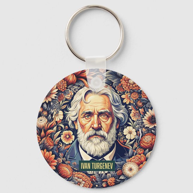 Chaveiro Ivan Turgenev , escritores russos. (Frente)