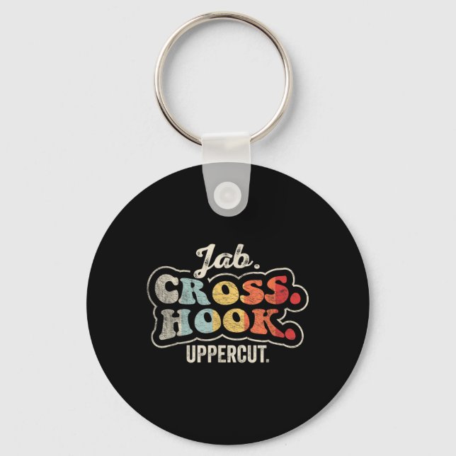 Chaveiro Jab Cruz Gancho Uppercut Boxe Retro Vintage (Frente)