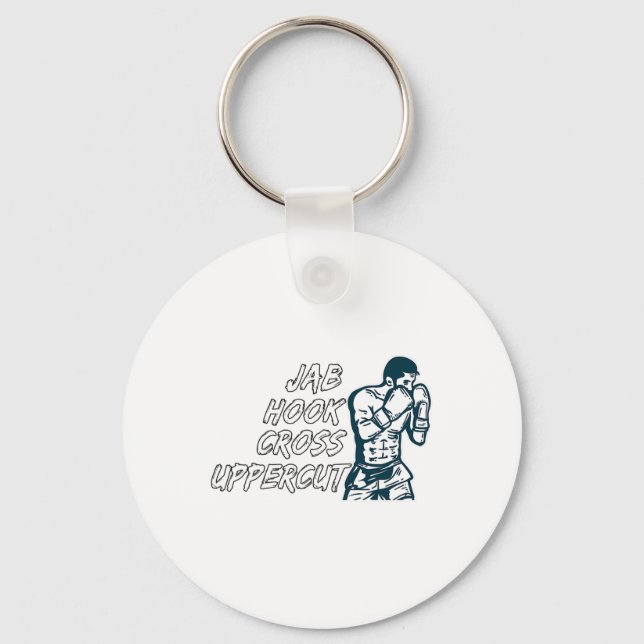 Chaveiro Jab Hook Cross Uppercut Boxing Para Boxer Men (Frente)