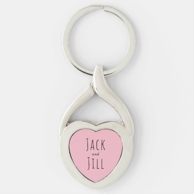 Chaveiro Jack e Jill/Casal personalizado (Frente)
