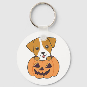 Chaveiro Jack Russel Em Cachorros Bonitos De Pumpkin Feliz 