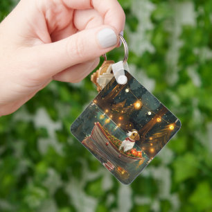 Chaveiro Jack Russell natalino Voyage festivo