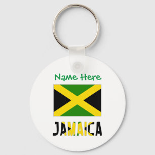 Chaveiro Jamaica e Personalização Verde da Bandeira Jamaica