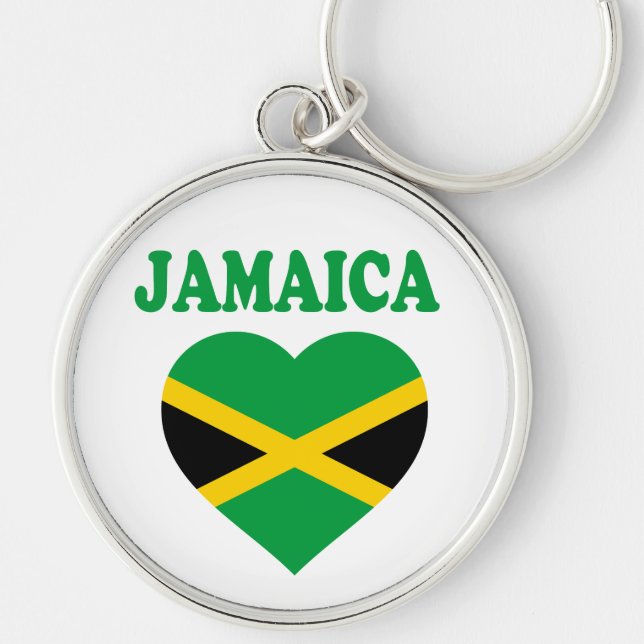 Chaveiro Jamaica Love Heart Jamaican Flag (Frente)