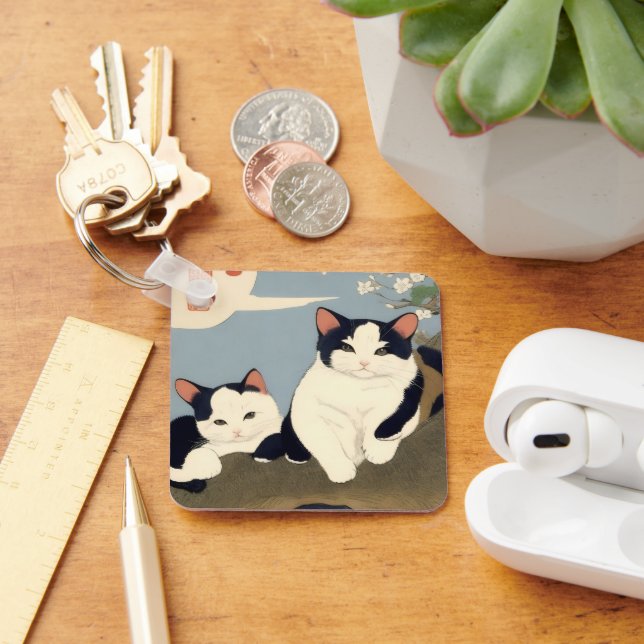 Chaveiro Japanese Cats Blossom Tree Keychain (Mesa)