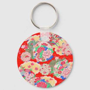 Chaveiro Japão, Sakura, quimono, Origami, Chiyogami, flor,