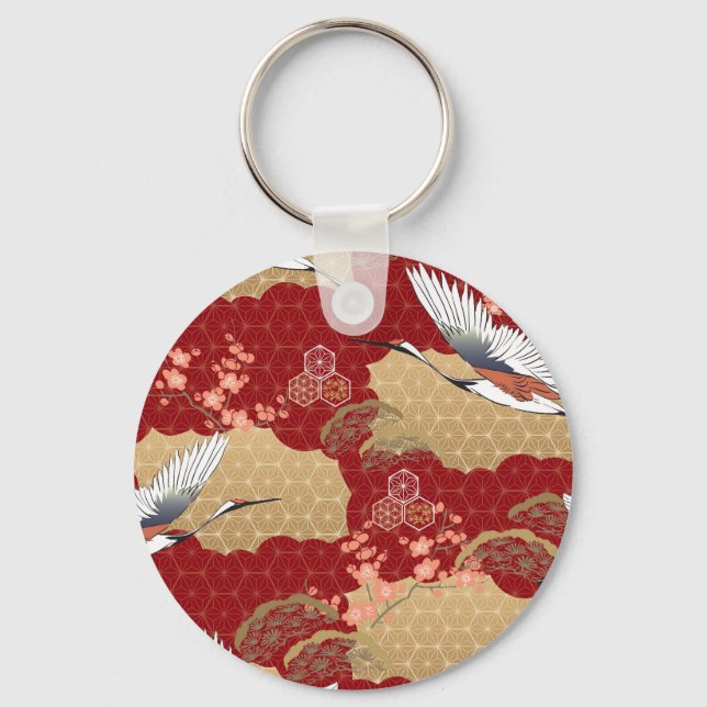 Chaveiro Japonês Kimono Cherry Blossoms (Frente)