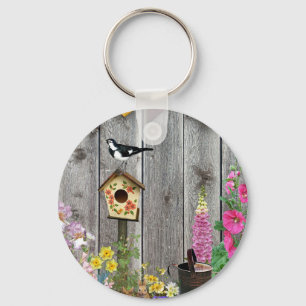 Chaveiro Jardim de Flores de Birdhouse
