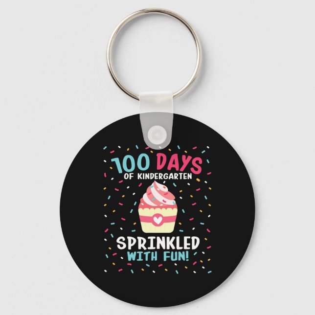 Chaveiro Jardim De Infância 100 Dias De Meninas Escolares E (Frente)
