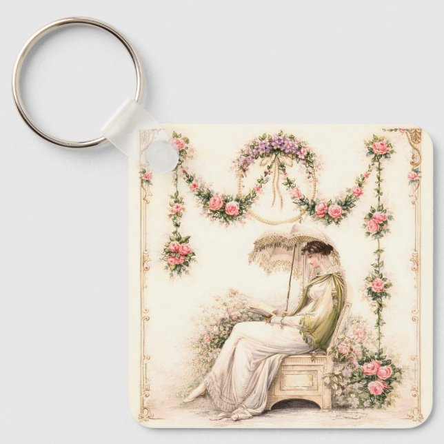 Chaveiro Jardim de Rosas Regency Leitura Senhora (Frente)