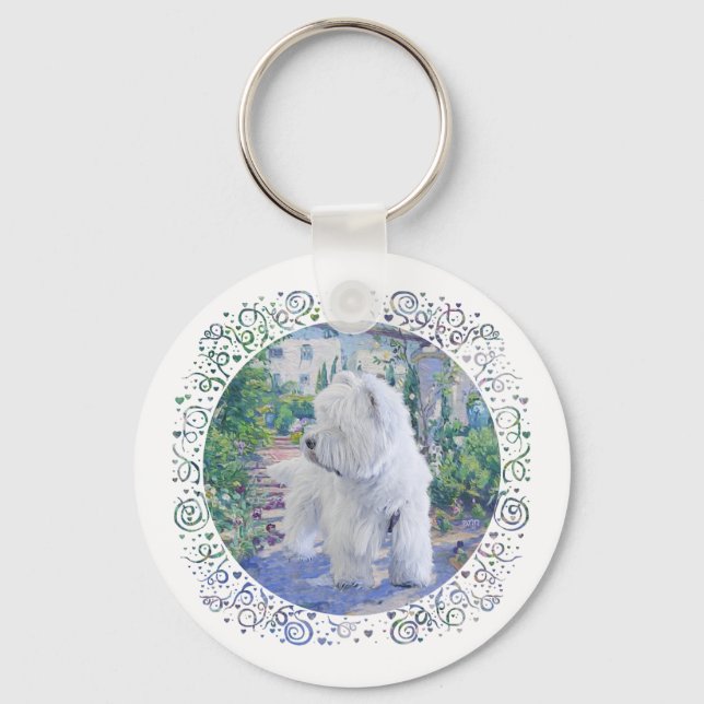 Chaveiro Jardim do West Highland White Terrier (Frente)