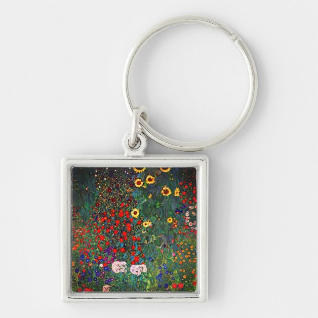 Chaveiro Jardim Flor Gustav Klimt (Frente)