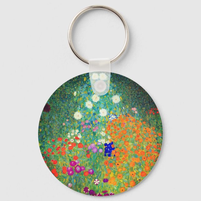 Chaveiro Jardim Flor Gustav Klimt (Frente)
