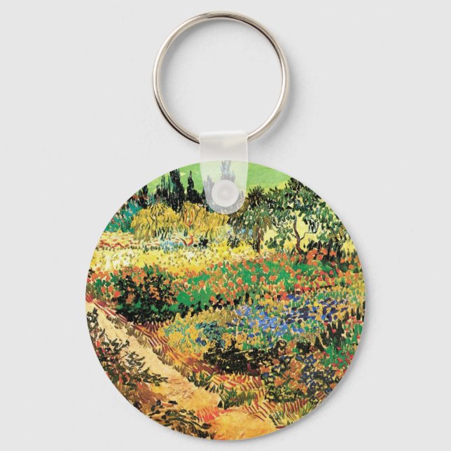 Chaveiro Jardim Florido com Caminho por Vincent van Gogh (Frente)