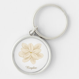 Chaveiro Jasmine Flor Branca Nome Elegante