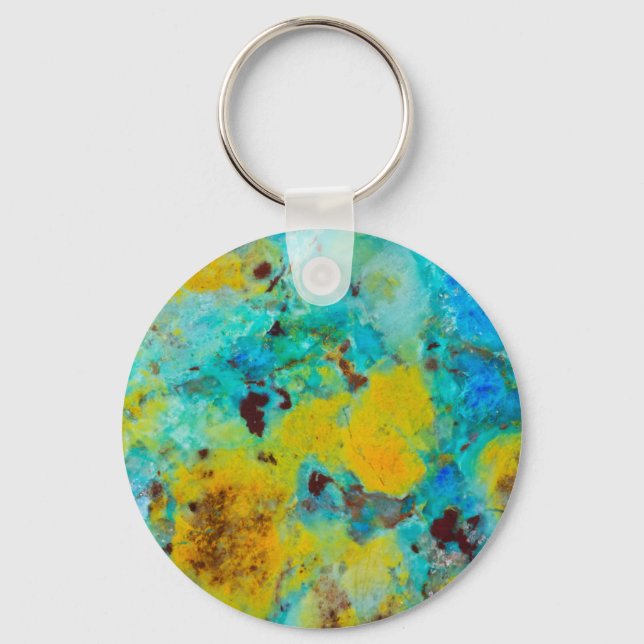 Chaveiro Jasper Crisocolla Azul (Frente)