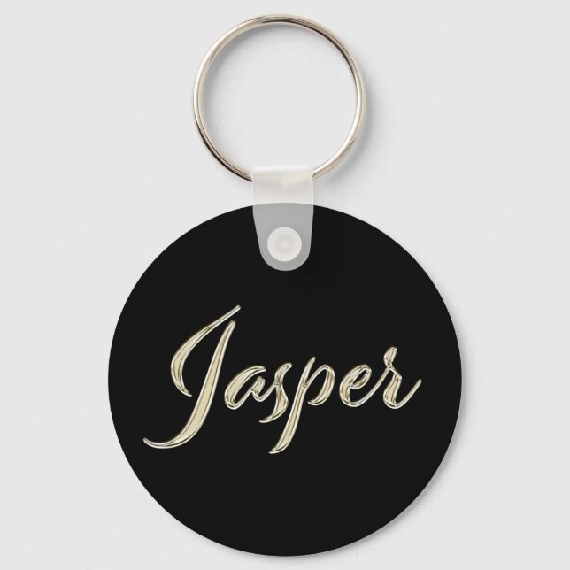 Chaveiro Jasper Name whitegold Button Schlüsselanhänger (Frente)