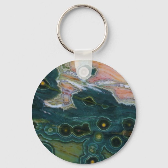 Chaveiro Jasper Verde De Oceano (Frente)