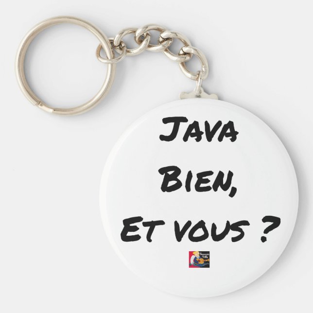 Chaveiro JAVA BEM, E VOCÊS? - Jogos de palavras (Frente)