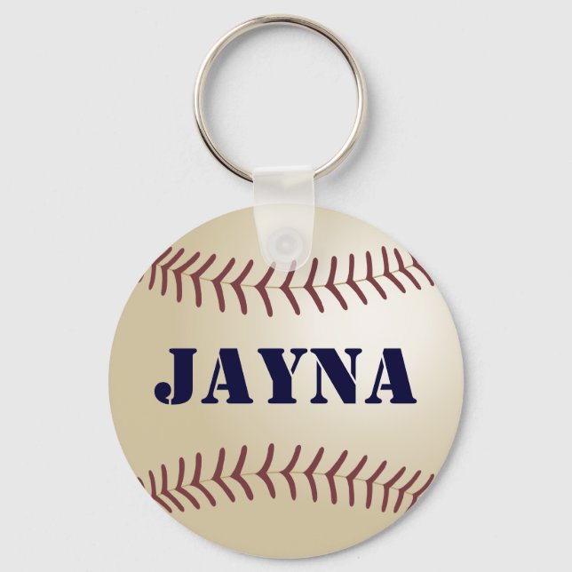 Chaveiro Jayna Baseball Keychain por 369MyName (Frente)