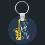 Chaveiro Jazz, Os Dois Torneiros De Música Engraçados<br><div class="desc">Orquestra retrorreflectora Vintage e design de fã de música jazz para aqueles tocando violino e saxofone em uma banda de música ou sinfonia. Legal mercadoria clássica do jazz para saxofonista, violinista, músico e artista. Música engraçada e humorada trocadilhada para violino e professor de saxofone, fã de orquestra e aqueles que...</div>