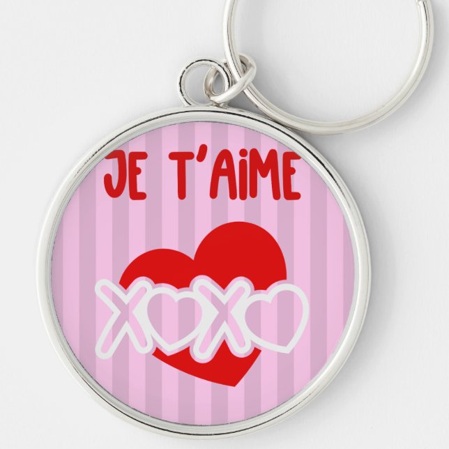 Chaveiro Je t’aime. (Frente)