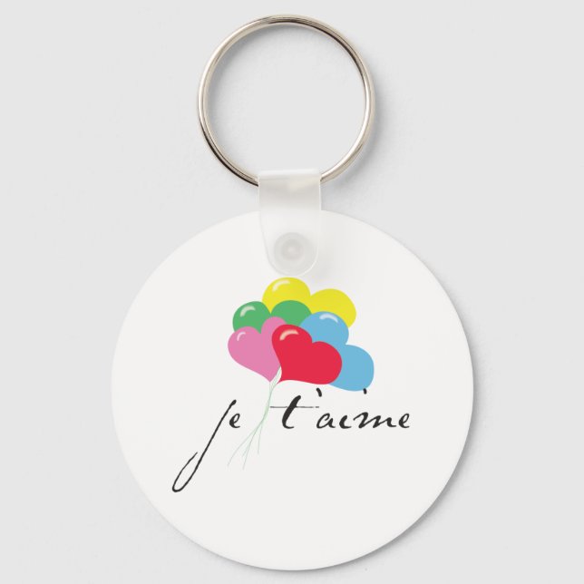 Chaveiro Je' taime (eu te amo) (Frente)