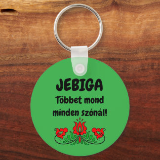 Chaveiro JEBIGA Többet mond minden szónál! zöld kulcstartó