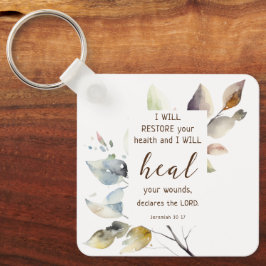 Chaveiro Jeremiah 30 17 Vou curar suas feridas Bíblia Verse