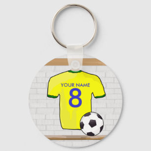 Chaveiro Jérsei de futebol personalizado do futebol do