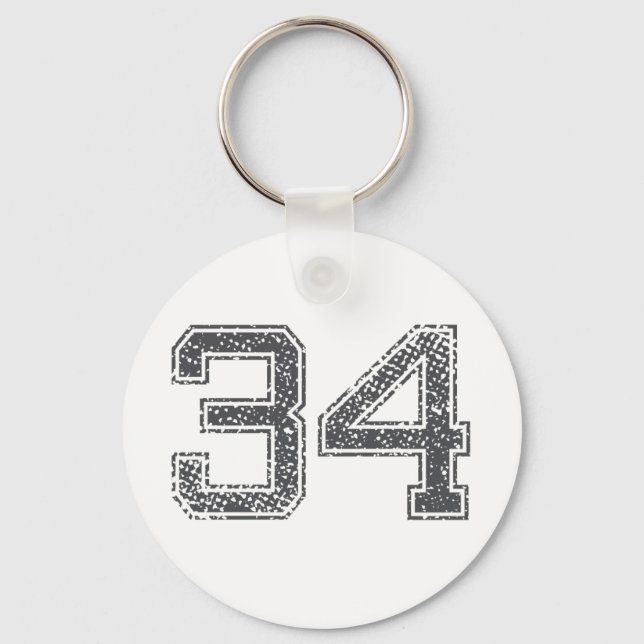 Chaveiro Jersey cinza nº 34 (Frente)