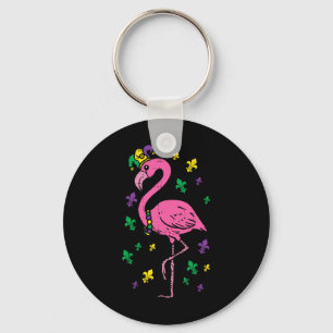 Chaveiro Jester Pink Flamingo Bird Animal Cute Mardi Gras C