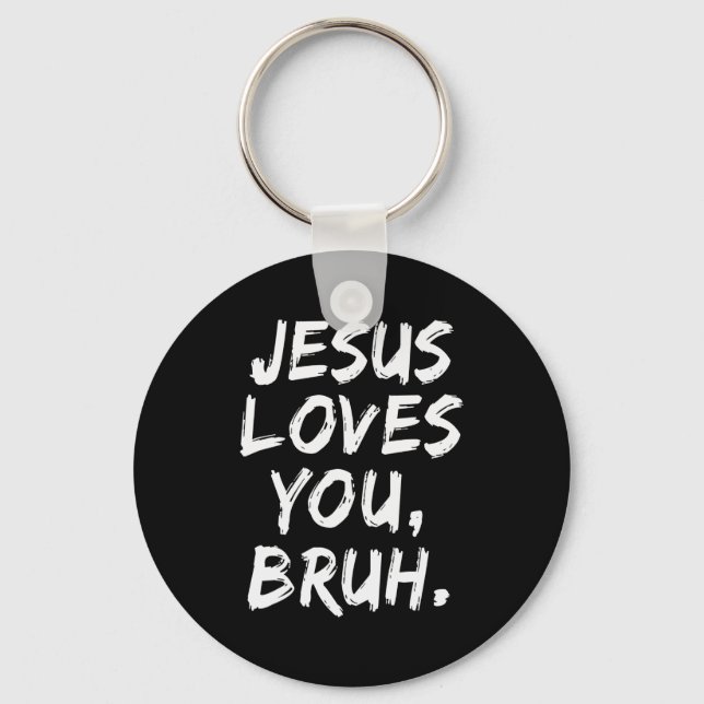 Chaveiro Jesus Ama Você Bruh Cristão Crente Fé Deus  (Frente)