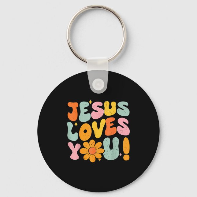 Chaveiro Jesus Ama Você Cristã Adolescente Menina Deus Irmã (Frente)