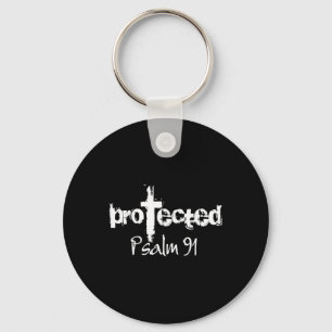 Chaveiro Jesus Christian Design - Deus Protegeu Salm 91 Bi