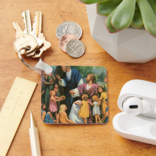 Chaveiro Jesus Cristo Abençoando Crianças, Religião Antiga