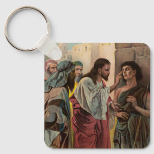 Chaveiro Jesus Cristo curando o homem cego