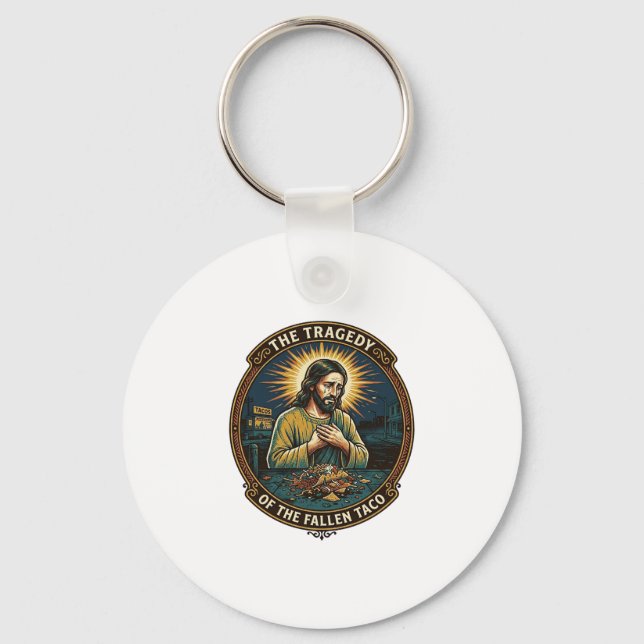Chaveiro Jesus Derrubou Comida de Rua de Taco Noturno Embri (Frente)