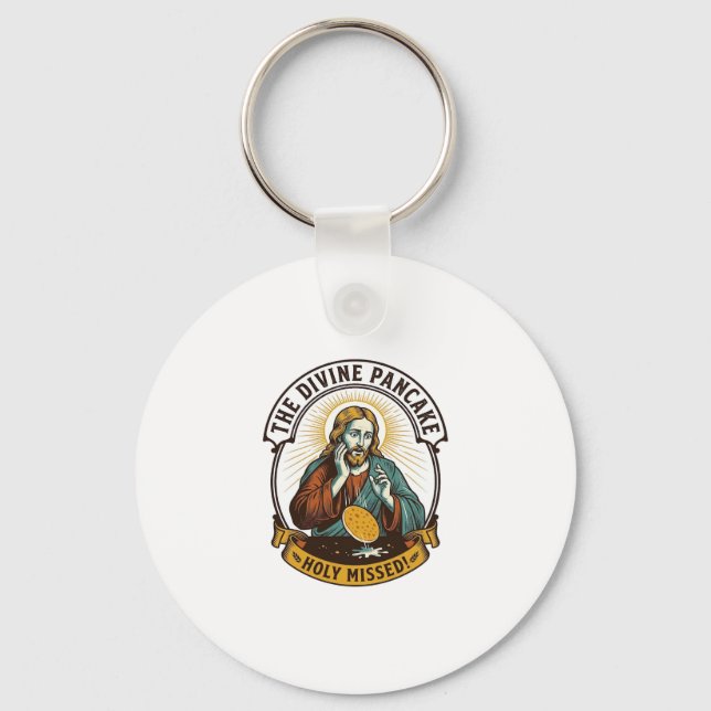 Chaveiro Jesus Derrubou Panqueca Perfeita Virando Errou a P (Frente)