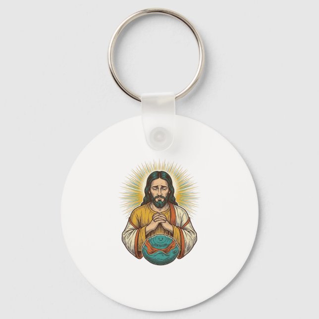Chaveiro Jesus desapontado Bola de Exercício Murcha Falha n (Frente)