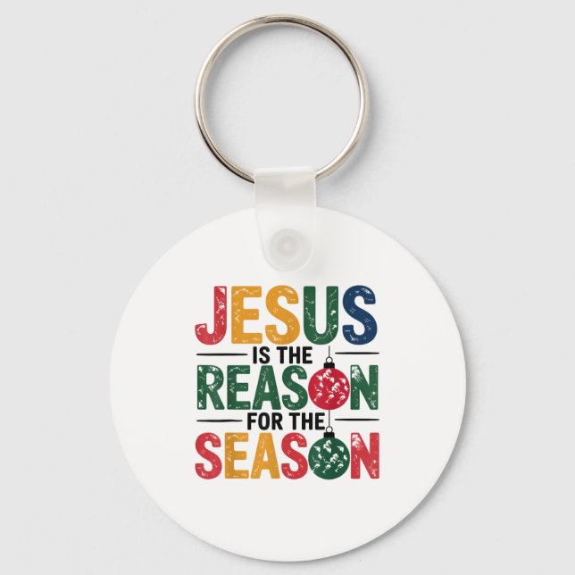 Chaveiro Jesus É A Razão Da Temporada Cristã Chris (Frente)